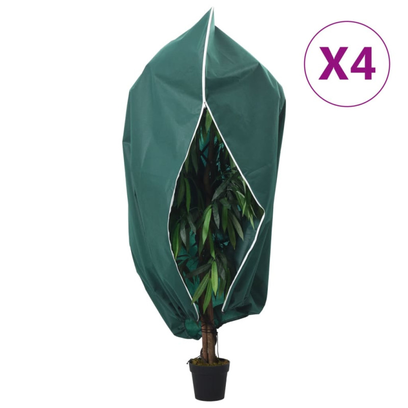 Kaptury ochronne z suwakiem, 4 szt., 70 g/m², 3,93x3 m