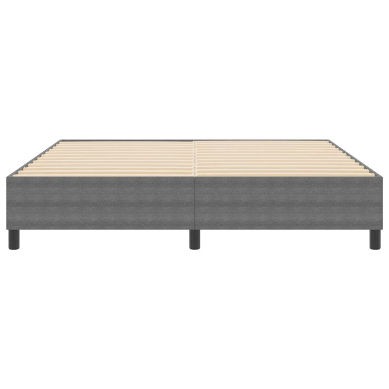 Rama łóżka platformy Jasnoszary 180 x 200 cm Tkanina sztruksowa