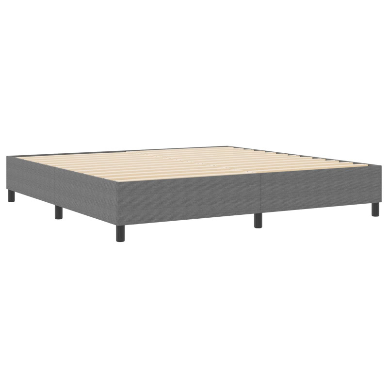 Rama łóżka platformy Jasnoszary 200 x 200 cm Tkanina sztruksowa