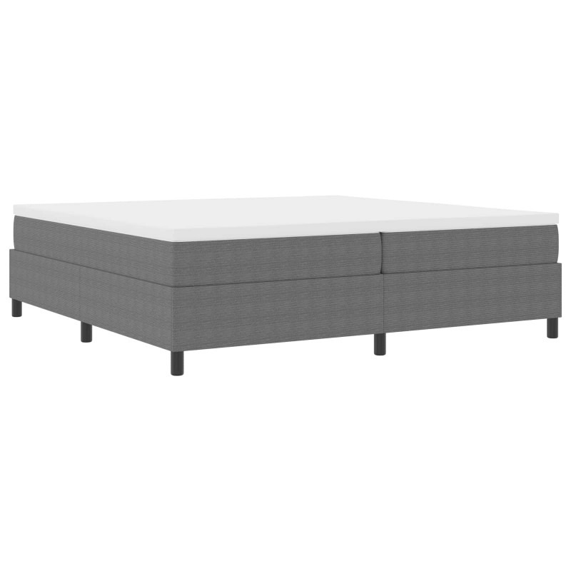 Rama łóżka platformy Jasnoszary 200 x 200 cm Tkanina sztruksowa