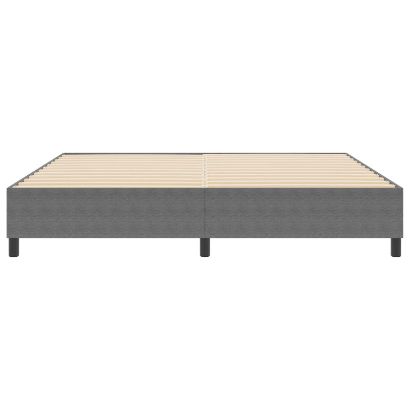 Rama łóżka platformy Jasnoszary 200 x 200 cm Tkanina sztruksowa