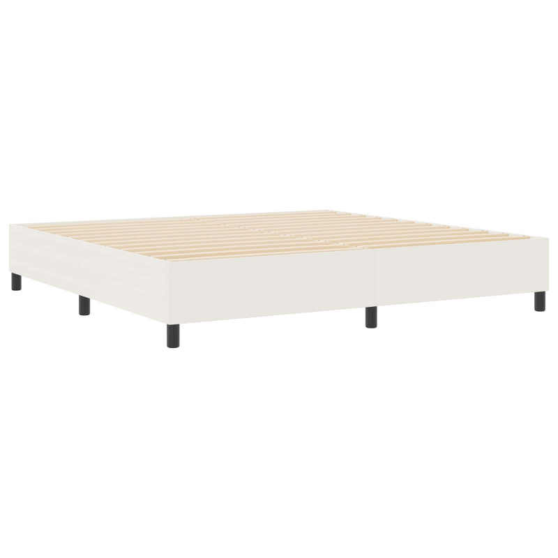 Rama łóżka platformy Kremowy 200 x 200 cm Tkanina sztruksowa