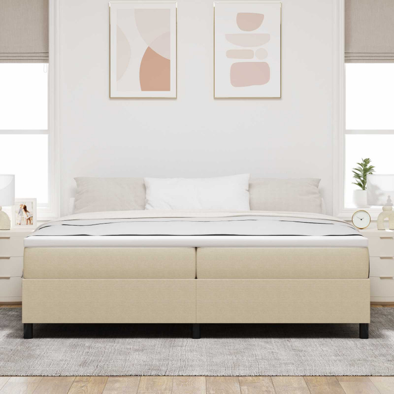 Rama łóżka platformy Szary zielony 200 x 200 cm