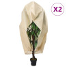 Kaptury ochronne na rośliny, suwak, 2 szt., 70 g/m² 1,55x1,55 m