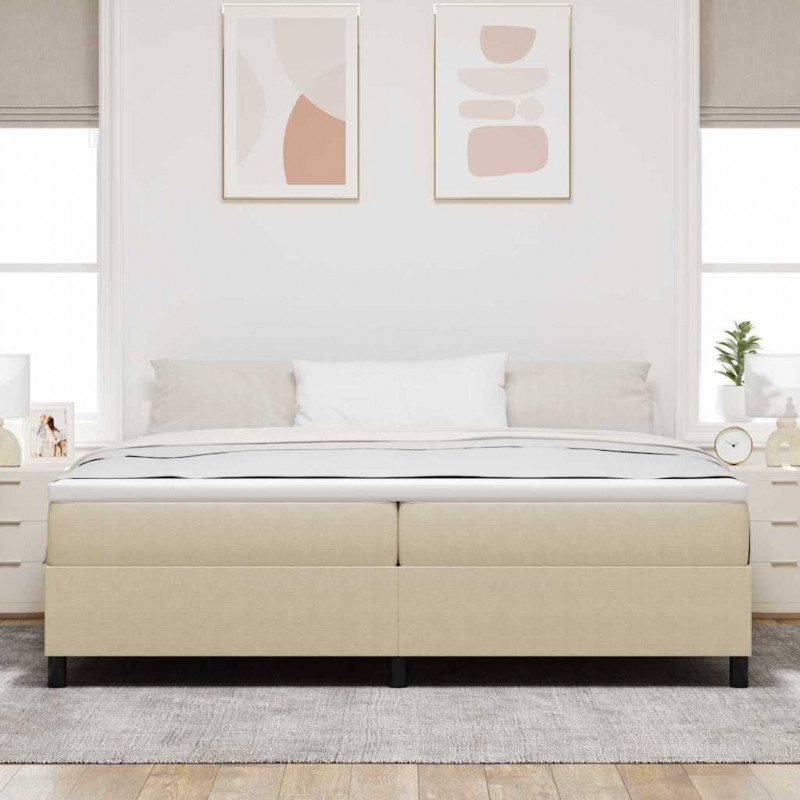 Łóżko sprężynowe Jasnoszary i biały. 200 x 200 cm