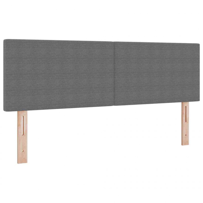 Łóżko sprężynowe Z zagłówkiem Jasnoszary i biały. 140 x 200 cm