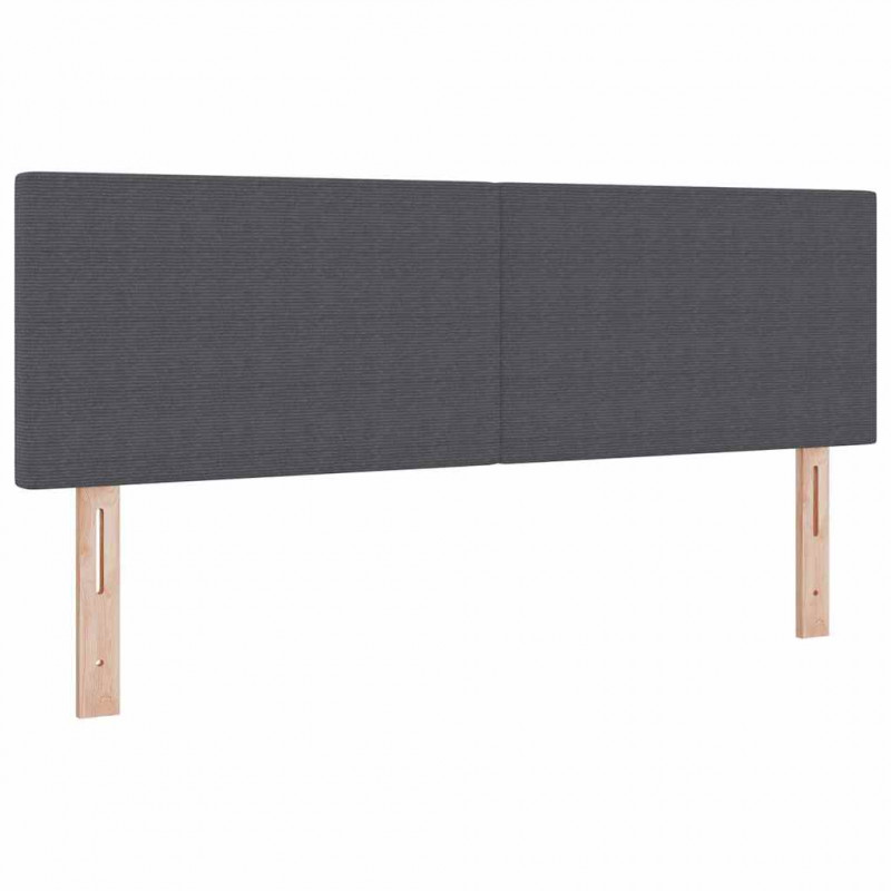 Łóżko sprężynowe Z zagłówkiem Ciemnoszary i biały 140 x 200 cm