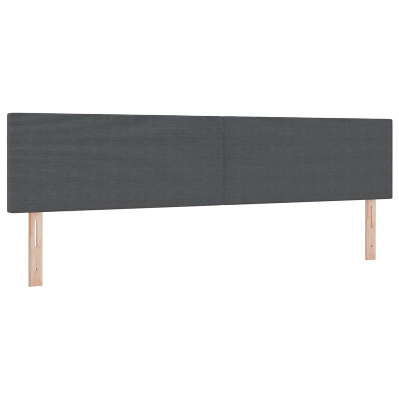 Łóżko sprężynowe Z zagłówkiem Ciemnoszary i biały 200 x 200 cm