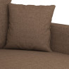 Sofa 2-osobowa, brązowa, 140 cm, tapicerowana tkaniną