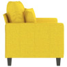 Sofa 2-osobowa, jasnożółta, 120 cm, tapicerowana tkaniną