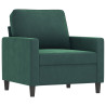 Fotel, ciemnozielony, 60 cm, obity aksamitem