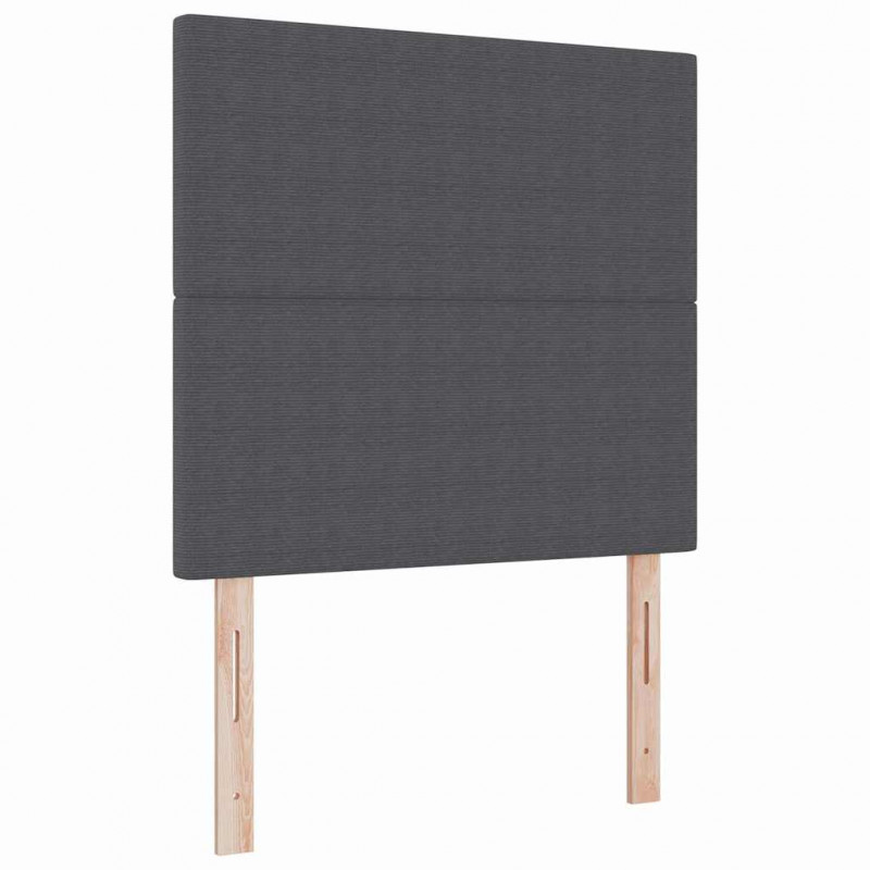 Łóżko sprężynowe Z zagłówkiem Ciemnoszary i biały 120 x 200 cm