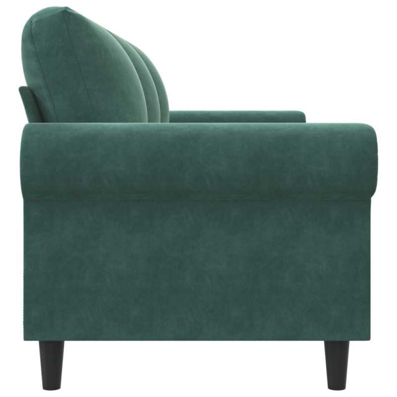 Sofa 3-osobowa, ciemnozielony, 180 cm, obita aksamitem
