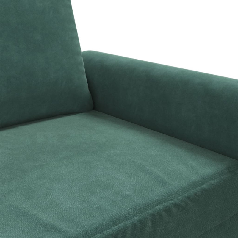 Sofa 3-osobowa, ciemnozielony, 180 cm, obita aksamitem
