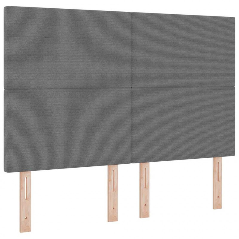 Łóżko sprężynowe Z zagłówkiem Jasnoszary i biały. 160 x 200 cm