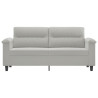 Sofa 2-osobowa, jasnoszary, 140 cm, tapicerowana mikrofibrą
