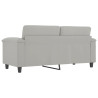 Sofa 2-osobowa, jasnoszary, 140 cm, tapicerowana mikrofibrą