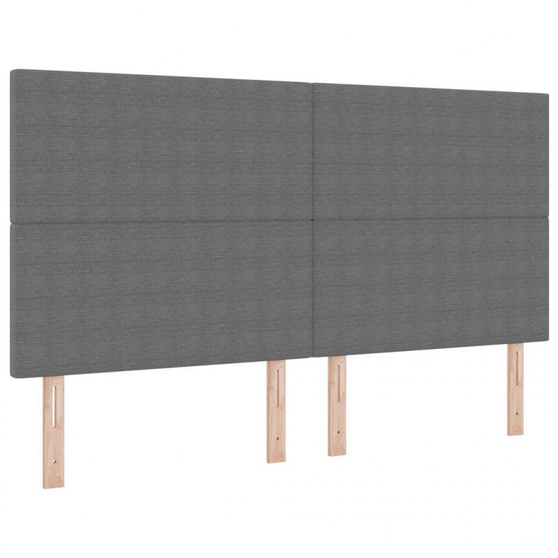 Łóżko sprężynowe Z zagłówkiem Jasnoszary i biały. 180 x 200 cm