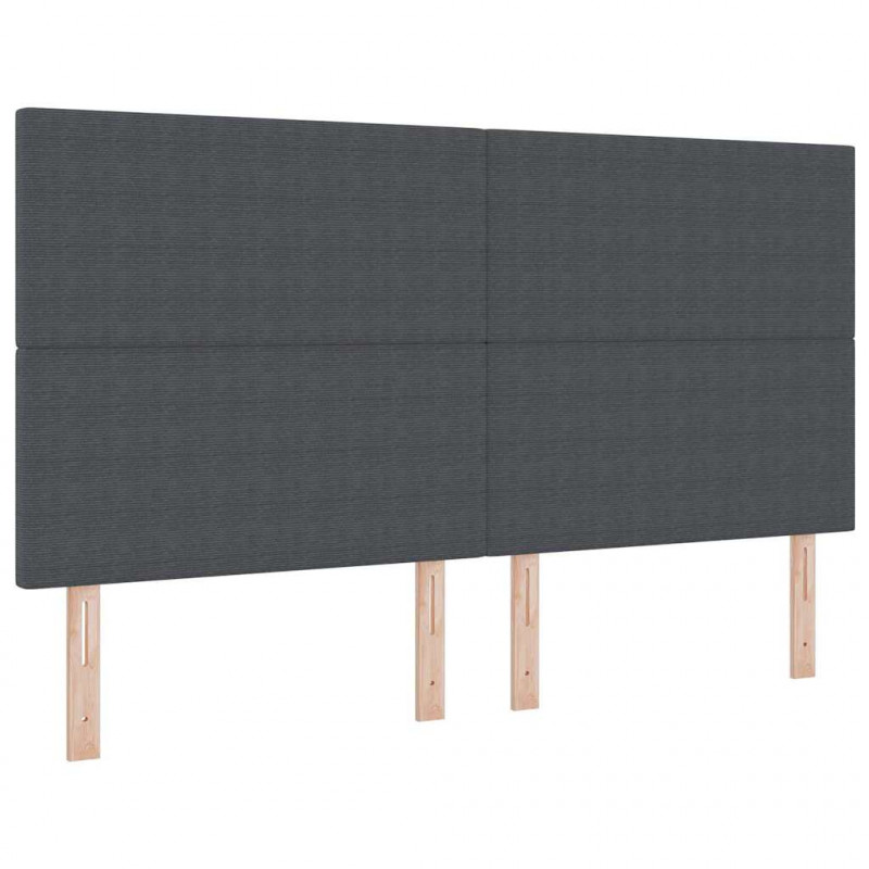 Łóżko sprężynowe Z zagłówkiem Ciemnoszary i biały 180 x 200 cm