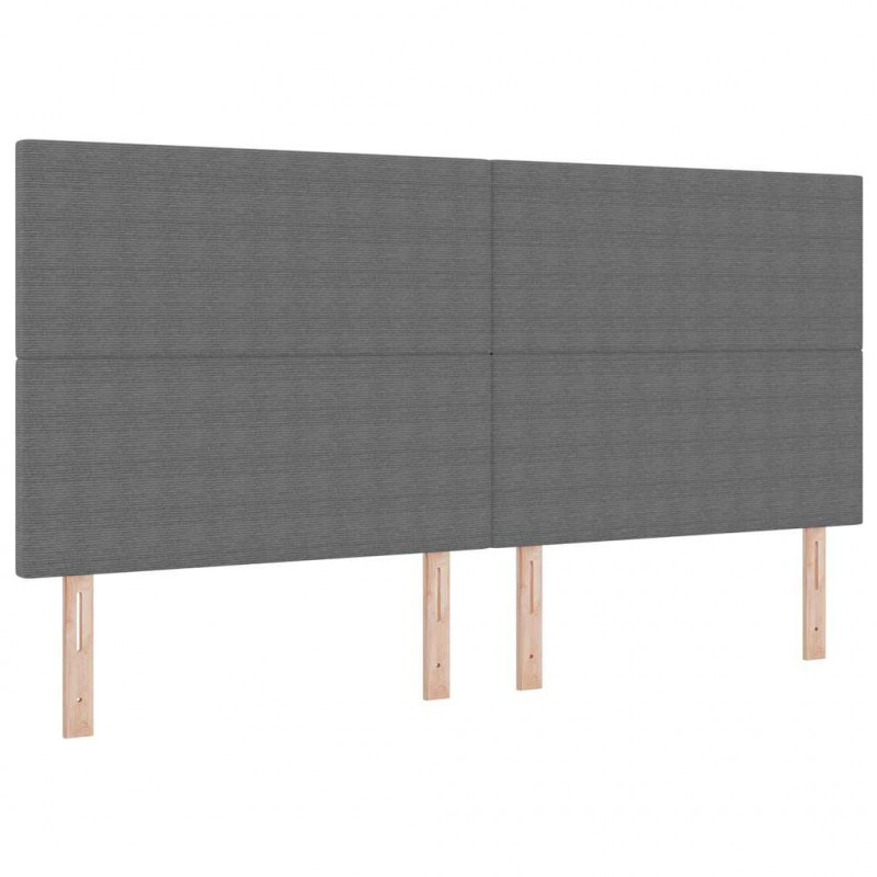 Łóżko sprężynowe Z zagłówkiem Jasnoszary i biały. 200 x 200 cm