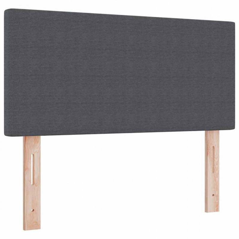 Łóżko z sprężyną LED Ciemnoszary i biały 90 x 190 cm