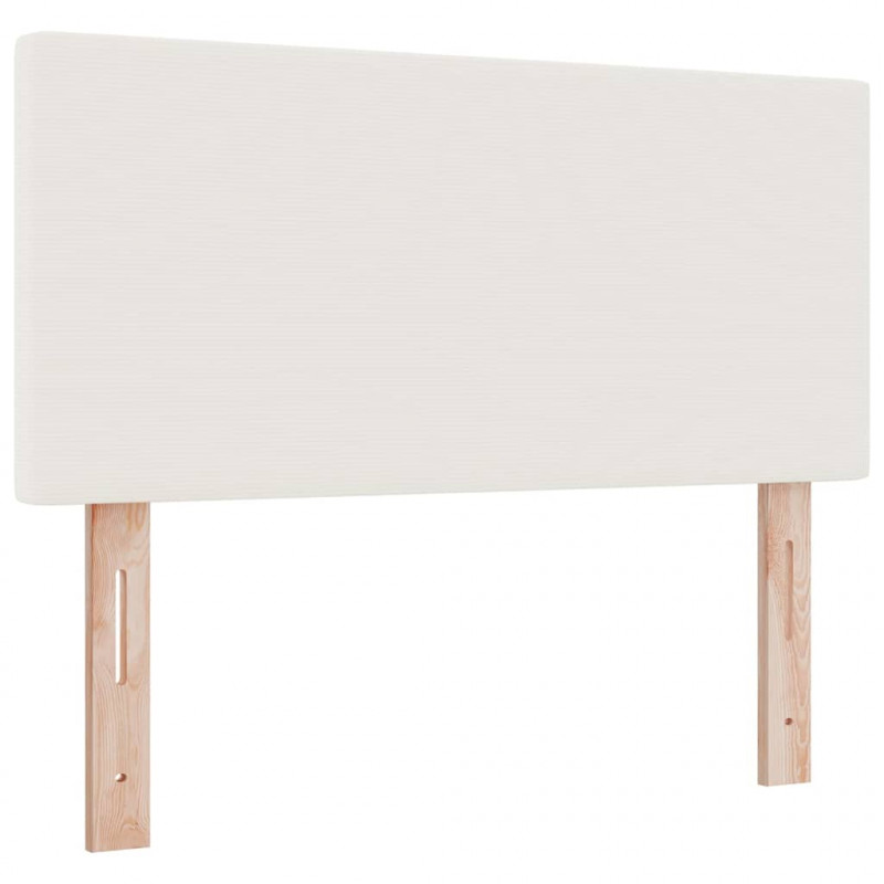 Łóżko z sprężyną LED Z zagłówkiem Kremowy i Biały 90 x 190 cm
