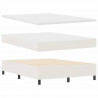 Łóżko z sprężyną LED Z zagłówkiem Kremowy i Biały 160 x 200 cm