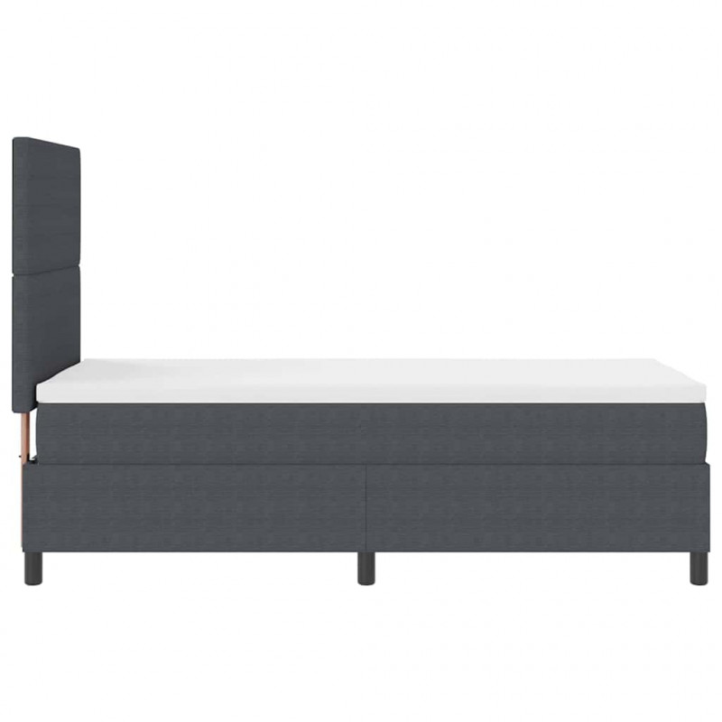 Łóżko z sprężyną LED Ciemnoszary i biały 90 x 190 cm
