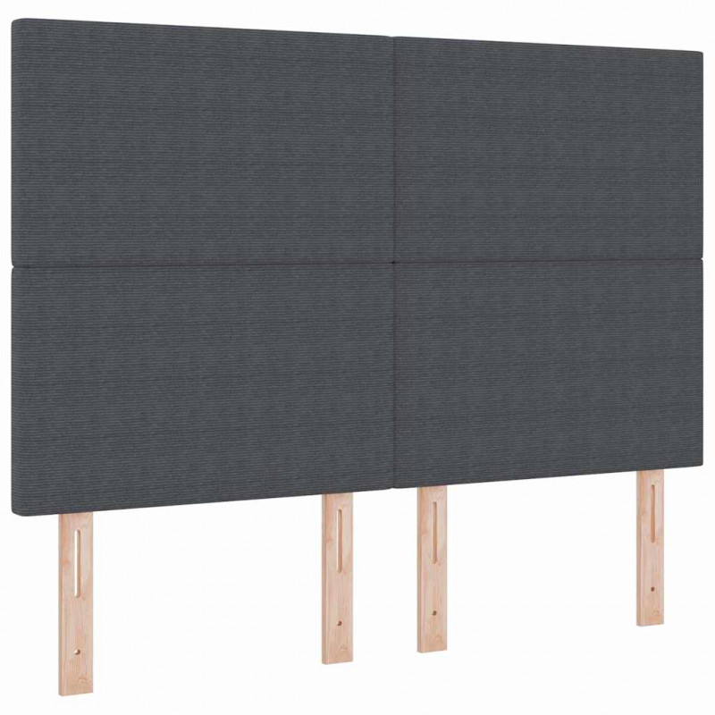 Łóżko z sprężyną LED Ciemnoszary i biały 140 x 190 cm