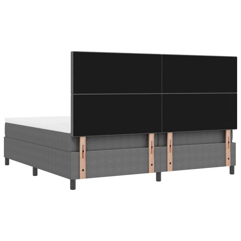 Łóżko z sprężyną LED Jasnoszary i biały. 200 x 200 cm