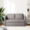 Sofa podłogowa 2-w-1, kolor taupe, 112x174x55 cm, tkanina