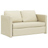 Sofa podłogowa 2-w-1, kremowa, 112x174x55 cm, sztuczna skóra