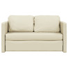 Sofa podłogowa 2-w-1, kremowa, 112x174x55 cm, sztuczna skóra