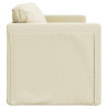 Sofa podłogowa 2-w-1, kremowa, 112x174x55 cm, sztuczna skóra