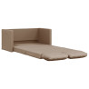 Sofa podłogowa 2-w-1, cappuccino, 112x174x55 cm, sztuczna skóra