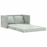 Sofa podłogowa 2-w-1, jasnoszara, 122x204x55 cm, aksamit
