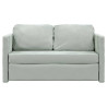 Sofa podłogowa 2-w-1, jasnoszara, 122x204x55 cm, aksamit