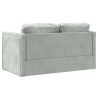 Sofa podłogowa 2-w-1, jasnoszara, 122x204x55 cm, aksamit