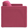 Sofa podłogowa 2-w-1, winna czerwień, 122x204x55 cm, aksamit