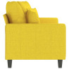 Sofa 2-osobowa, jasnożółta, 140 cm, tapicerowana tkaniną