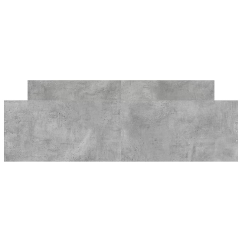 Rama łóżka z wezgłowiem i zanóżkiem, szarość betonu, 160x200 cm