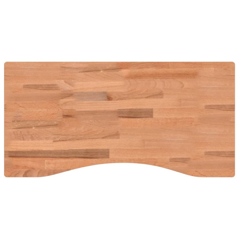 Blat do biurka, 80x(36-40)x2,5 cm, lite drewno bukowe