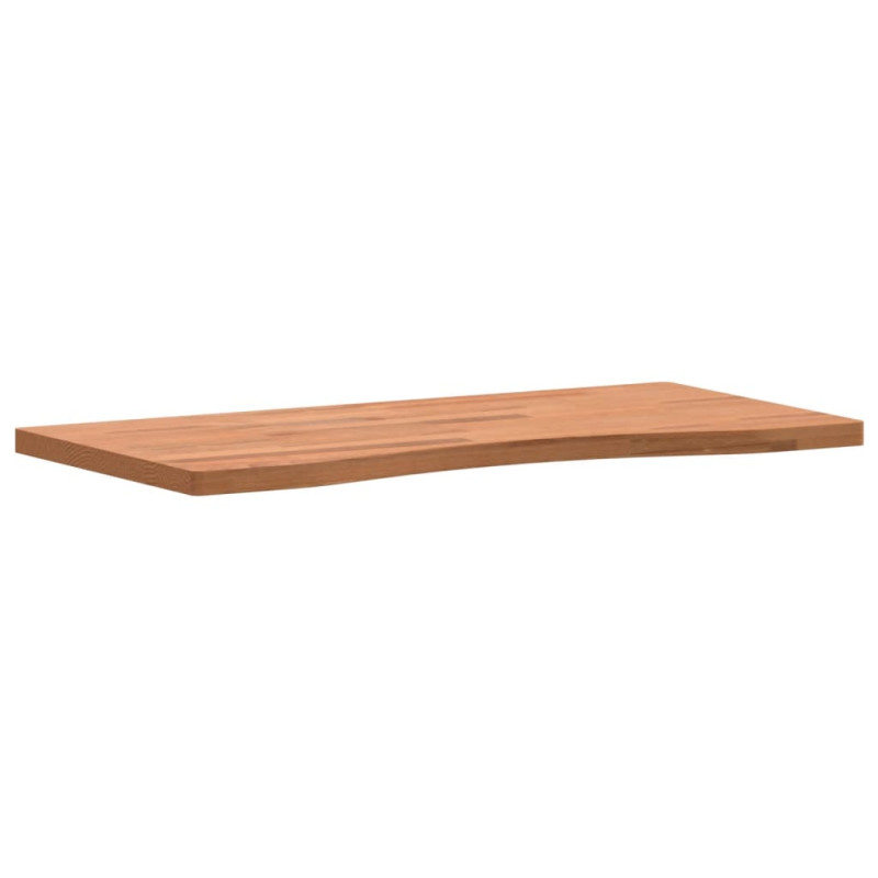 Blat do biurka, 80x(36-40)x2,5 cm, lite drewno bukowe