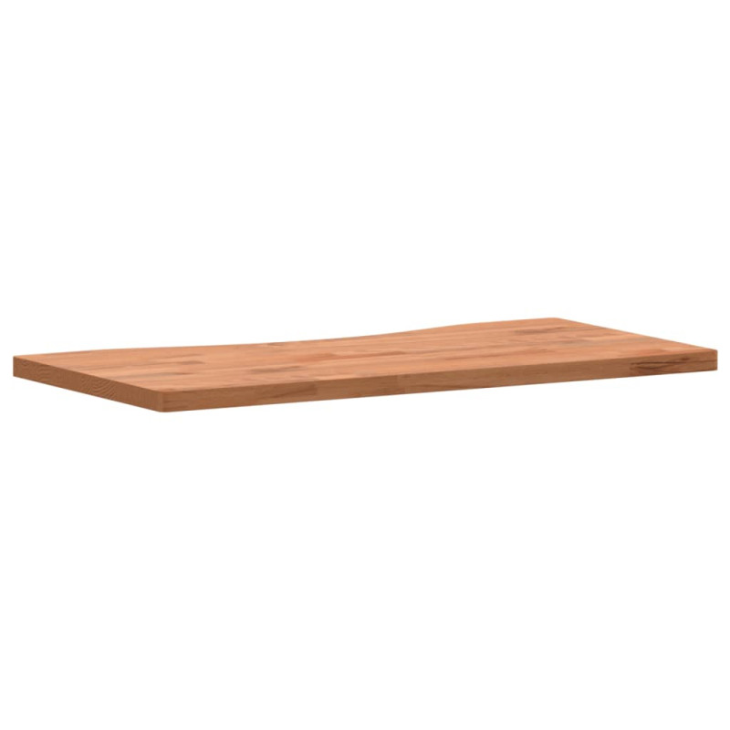 Blat do biurka, 80x(36-40)x2,5 cm, lite drewno bukowe