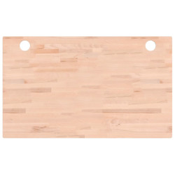 Blat do biurka, 100x60x1,5 cm, lite drewno bukowe