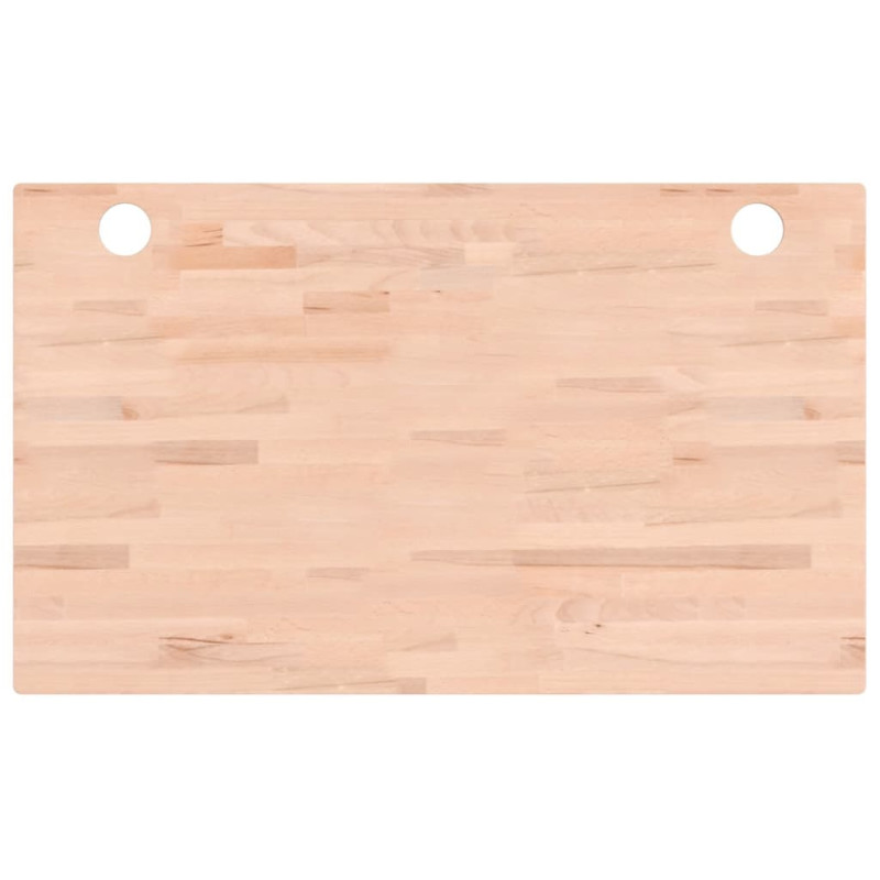 Blat do biurka, 100x60x1,5 cm, lite drewno bukowe