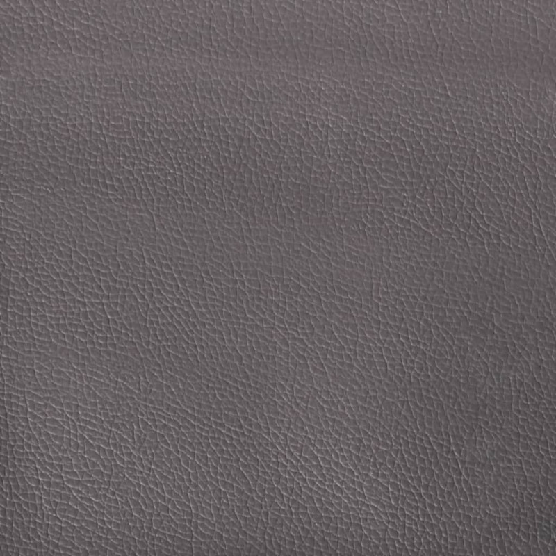 Ławka z oparciem, szara, 112x65,5x75 cm, sztuczna skóra