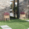 Donice ogrodowe, 2 szt., 50x50x70 cm, lite drewno sosnowe