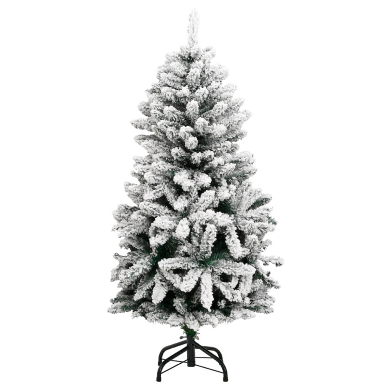 Sztuczna choinka na zawiasach, 150 lampek LED i bombki, 120 cm