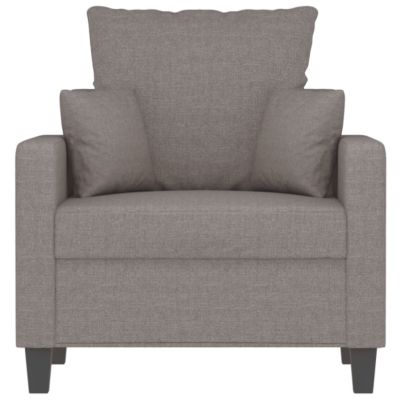 Fotel, taupe, 60 cm, obity tkaniną